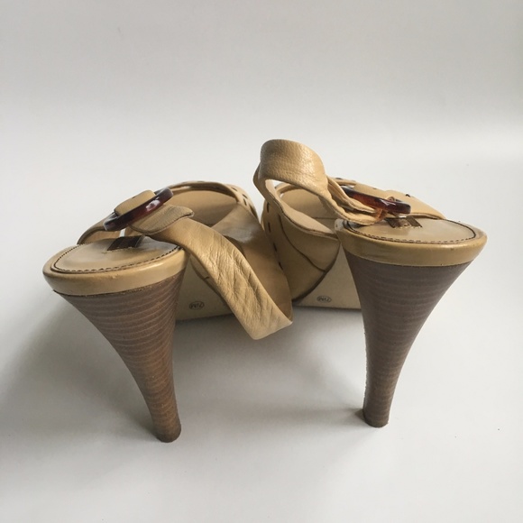CHINESE LAUNDRY Tan Heels Sandals Size 7.5 - Picture 4 of 8